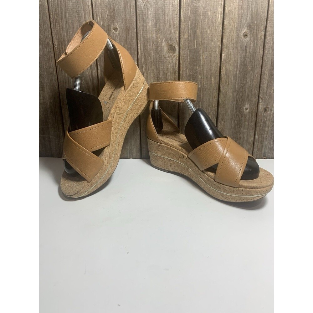 Johnston & Murphy Gigi Cross-Band Sandal Women’s Shoe Size 8.5 Tan Calfskin - Picture 6 of 9